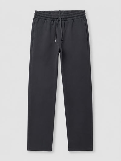 Relaxed Fit Straight Interlock Trousers Black