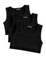 Ribbed Tank Top Bundle (3-Pack) – Black