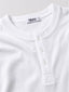 Relaxed Fit Henley T-Shirt – White