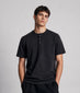 Relaxed Fit Henley T-Shirt – Black
