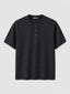 Relaxed Fit Henley T-Shirt – Black