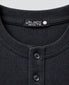 Relaxed Fit Henley T-Shirt – Black