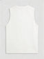 Relaxed Fit Sleeveless Henley T-Shirt – White