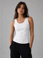 Basic Ribbed Tank Top – White