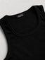 Basic Ribbed Tank Top – Black