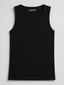 Basic Ribbed Tank Top – Black