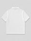 Relaxed Fit Textured Polo T-Shirt – White