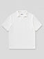 Relaxed Fit Textured Polo T-Shirt – White