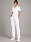 Relaxed Fit Interlock Polo Set White