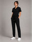 Relaxed Fit Interlock Polo Set Black