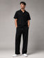 Relaxed Fit Interlock Polo Set Black