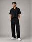 Relaxed Fit Interlock Polo Set Black