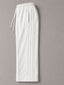Pleated Wide-Leg Interlock Trousers White