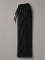 Pleated Wide-Leg Interlock Trousers Black