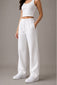 Relaxed Fit Straight Interlock Trousers White