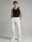Relaxed Fit Straight Interlock Trousers White