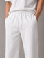 Relaxed Fit Straight Interlock Trousers White