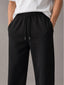 Relaxed Fit Straight Interlock Trousers Black