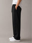 Relaxed Fit Straight Interlock Trousers Black