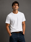 Slim Fit Cotton T-Shirt – White
