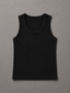 Basic Ribbed Tank Top – Black