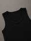 Basic Ribbed Tank Top – Black