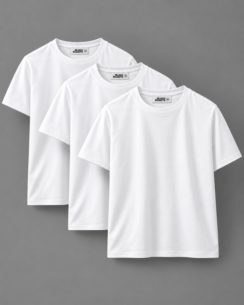Regular Fit Tee Bundle (3-Pack) – White
