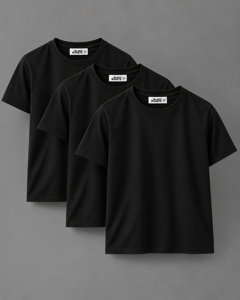 Regular Fit Tee Bundle (3-Pack) – Black