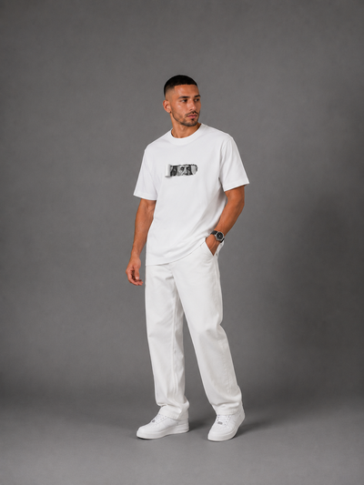 Currency Regular Fit Tee – White
