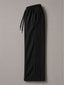 Pleated Wide-Leg Interlock Trousers Black