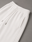 Pleated Wide-Leg Interlock Trousers - White