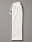 Pleated Wide-Leg Interlock Trousers - White