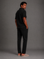 Relaxed Fit Interlock Polo Set Black