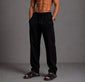Relaxed Fit Straight Interlock Trousers Black