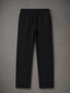 Relaxed Fit Straight Interlock Trousers Black