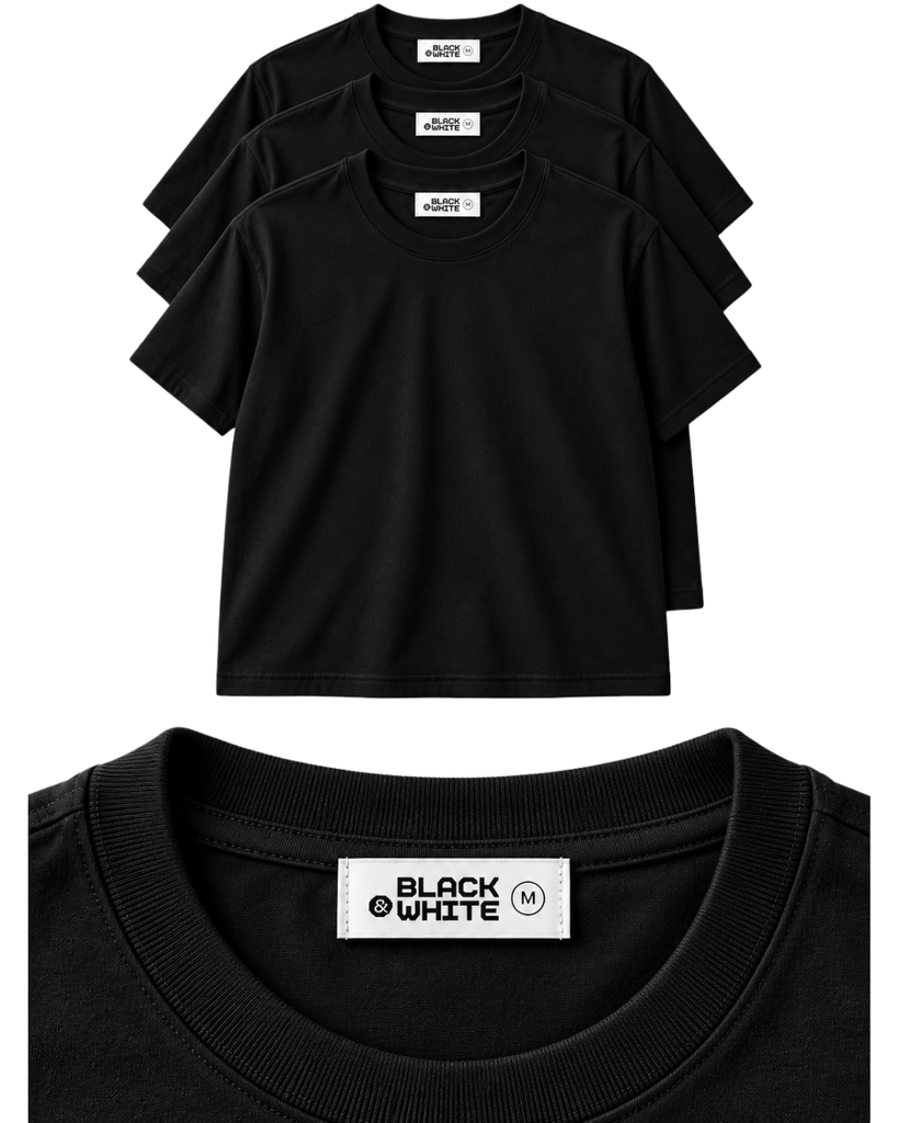 Regular Fit Tee Bundle (3-Pack) – Black