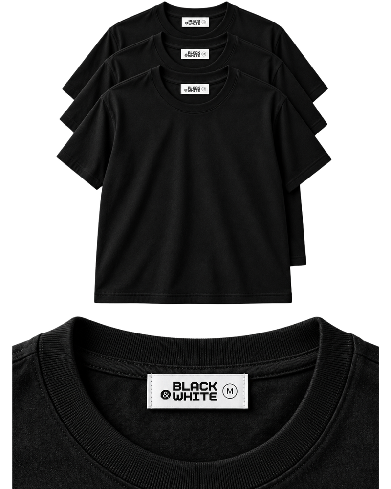 Regular Fit Tee Bundle (3-Pack) – Black