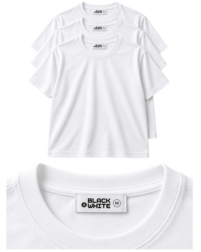 Regular Fit Tee Bundle (3-Pack) – White