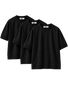 Oversized Tee Bundle (3-Pack) – Black