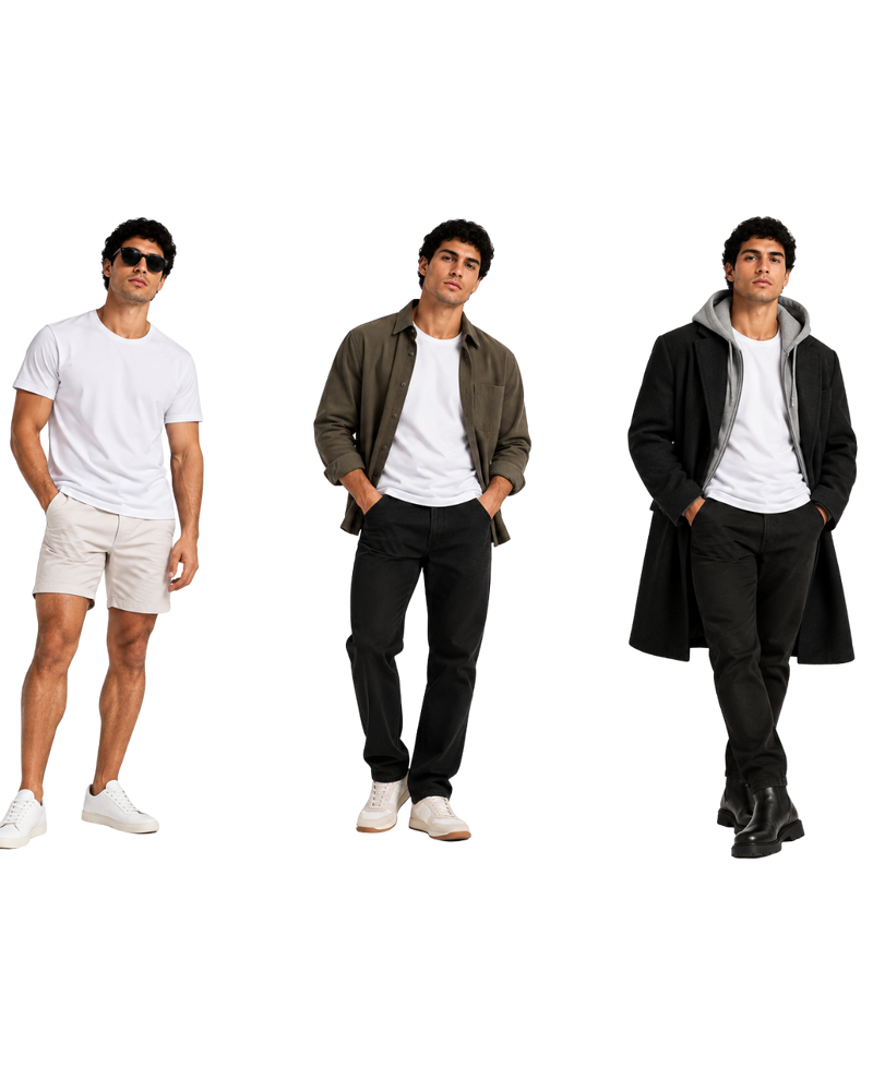 Slim Fit Tee Bundle (3-Pack) – White