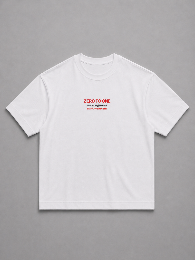 Zero to One Oversized Heavyweight Tee – White