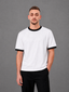 Ringer Interlock Tee Boxy Fit – White