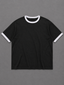 Ringer Interlock Tee Boxy Fit – Black